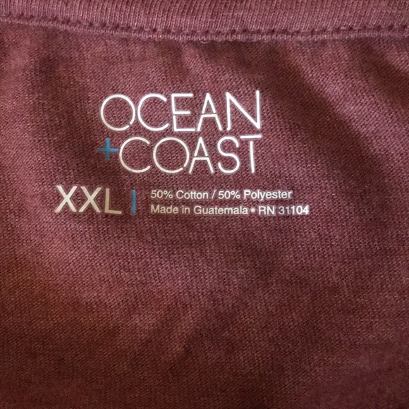 mens ocean+coast red t-shirt - Picture 3 of 3